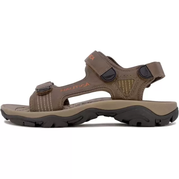 Nautica Mens Sandals Open Toe Athletic Water Shoes With StrapBrown Senecca