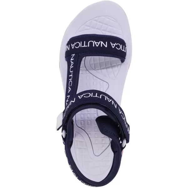 Nautica Mens Sandals Open Toe Athletic Water Shoes With StrapNavy Augustus