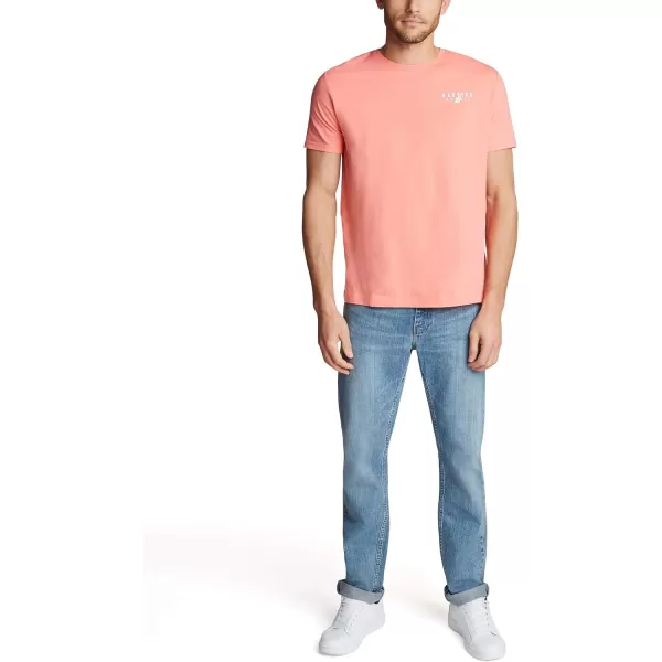 Nautica Mens Short Sleeve 100 Cotton Fish Print Series Graphic Tee ShirtPale Coral