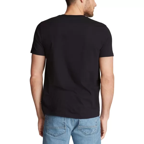 Nautica Mens Short Sleeve 100 Cotton Nautical Series Graphic TeeTrue Black