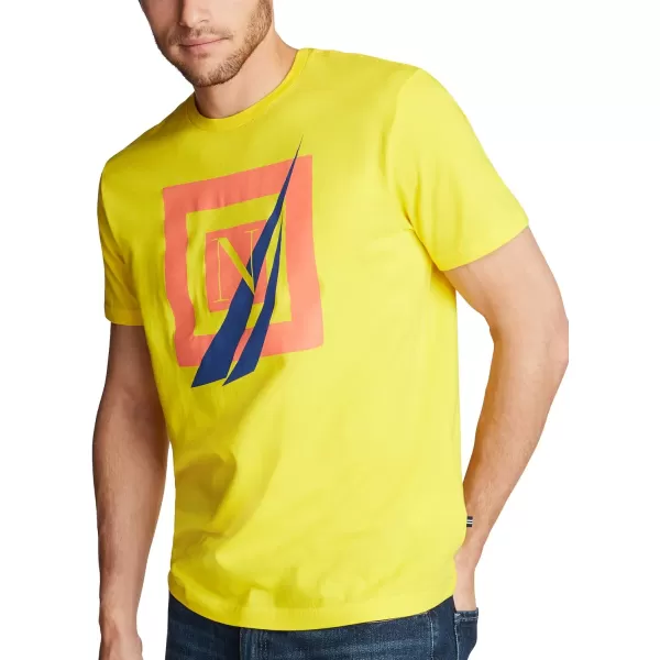 Nautica Mens Short Sleeve 100 Cotton Nautical Series Graphic TeeZest
