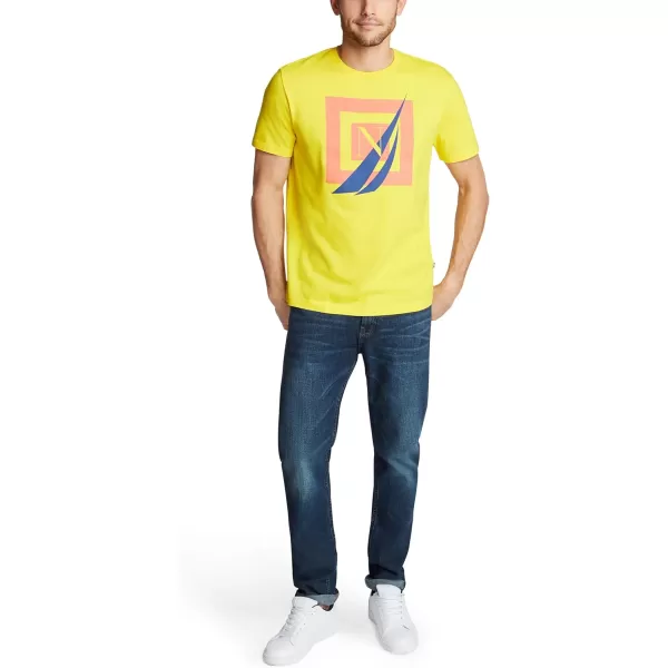 Nautica Mens Short Sleeve 100 Cotton Nautical Series Graphic TeeZest