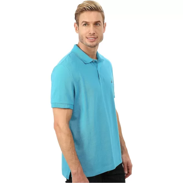 Nautica Mens Short Sleeve Solid Cotton Pique Polo ShirtCoast Surf