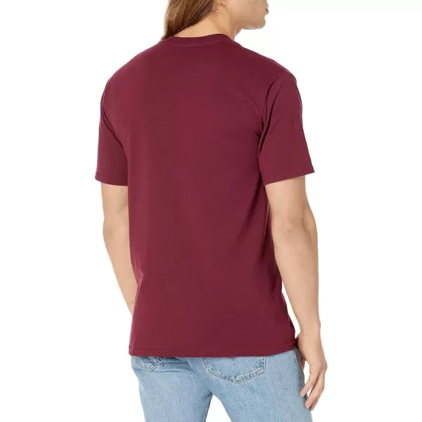 Nautica Mens Short Sleeve Solid Cotton Pique Polo ShirtRoyal Burgundy