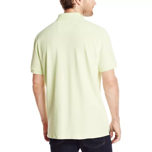 Nautica Mens Short Sleeve Solid Cotton Pique Polo ShirtSoft Lime