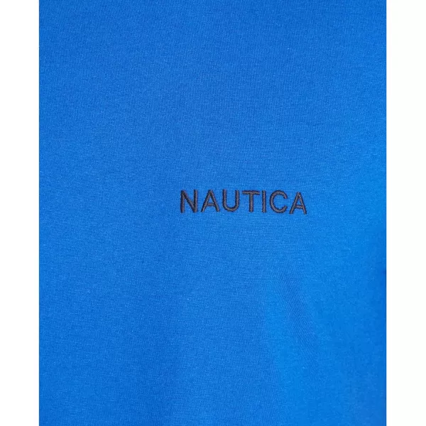 Nautica Mens Short Sleeve Solid Crew Neck TShirtBright Cobalt Solid