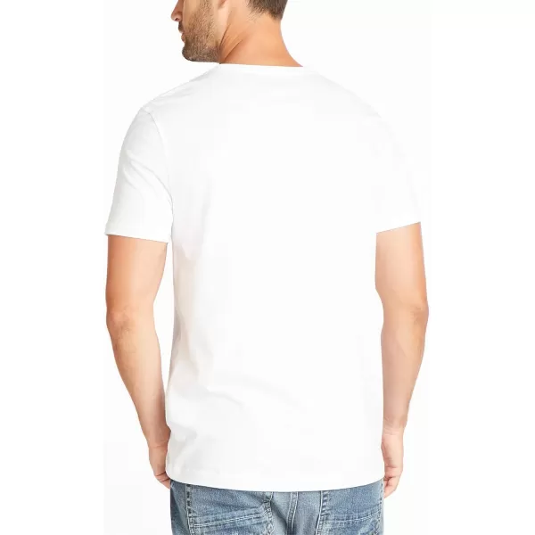 Nautica Mens Short Sleeve Solid Crew Neck TShirtBright White Solid