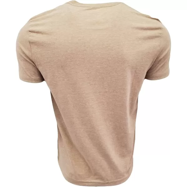 Nautica Mens Short Sleeve Solid Crew Neck TShirtCamel Heather