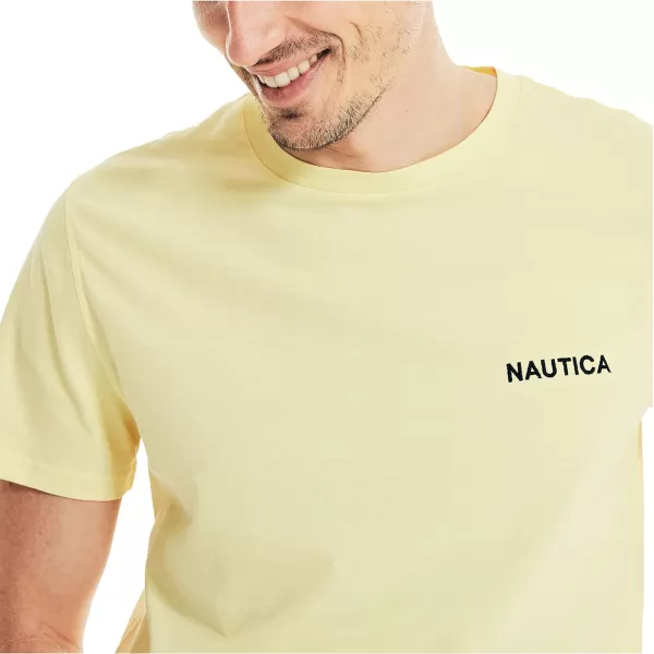 Nautica Mens Short Sleeve Solid Crew Neck TShirtCorn Solid