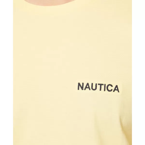 Nautica Mens Short Sleeve Solid Crew Neck TShirtCorn Solid