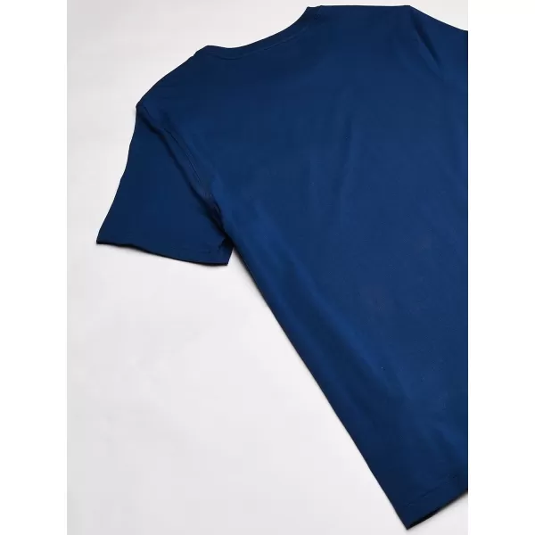 Nautica Mens Short Sleeve Solid Crew Neck TShirtEstate Blue