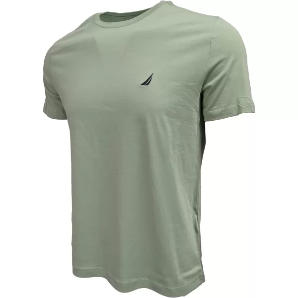 Nautica Mens Short Sleeve Solid Crew Neck TShirtFairy Green