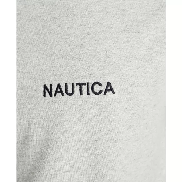 Nautica Mens Short Sleeve Solid Crew Neck TShirtGrey Heather