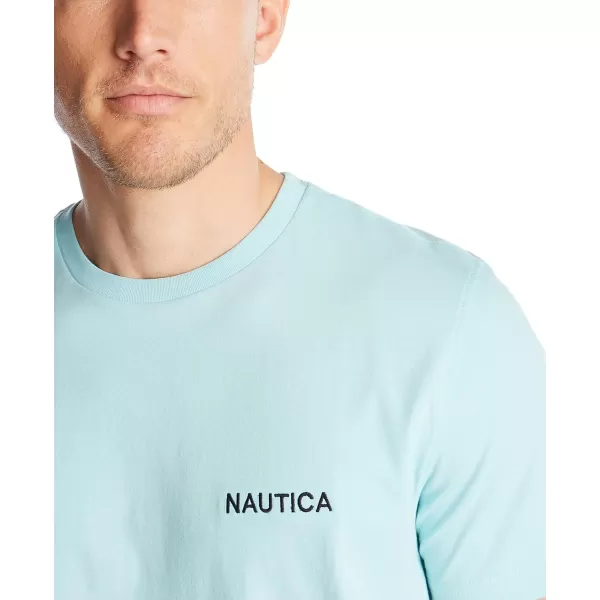 Nautica Mens Short Sleeve Solid Crew Neck TShirtHarbor Mist