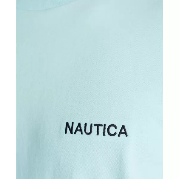 Nautica Mens Short Sleeve Solid Crew Neck TShirtHarbor Mist