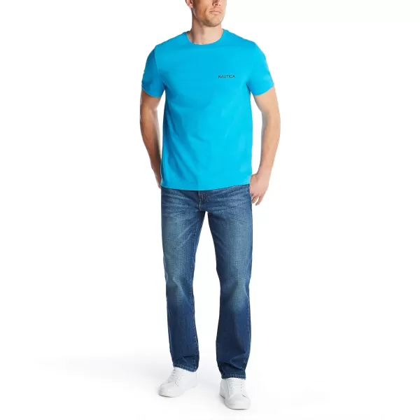 Nautica Mens Short Sleeve Solid Crew Neck TShirtHawaiian Ocean