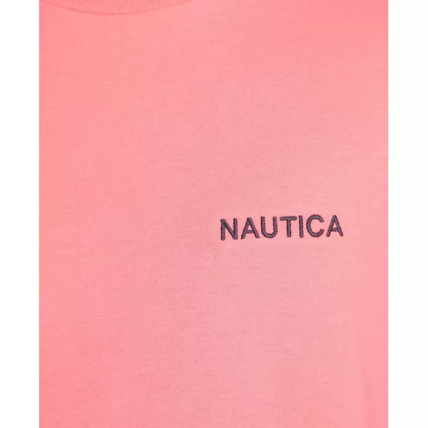 Nautica Mens Short Sleeve Solid Crew Neck TShirtMelon Berry