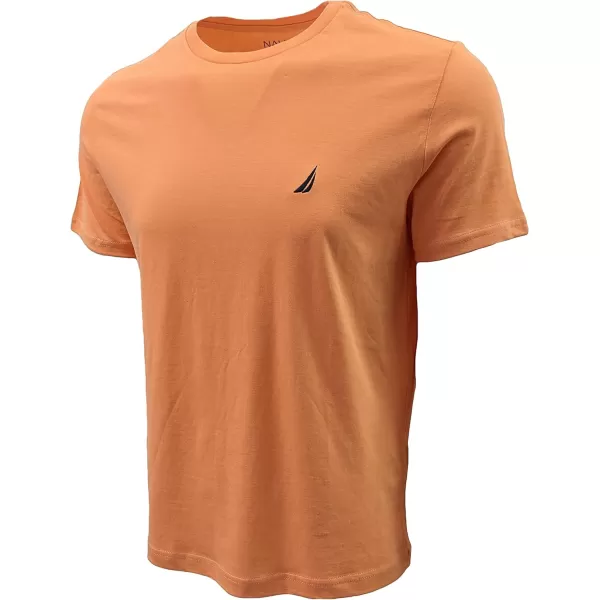 Nautica Mens Short Sleeve Solid Crew Neck TShirtMelon Sugar
