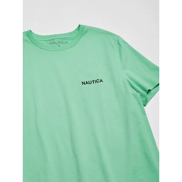 Nautica Mens Short Sleeve Solid Crew Neck TShirtMint Spring Solid