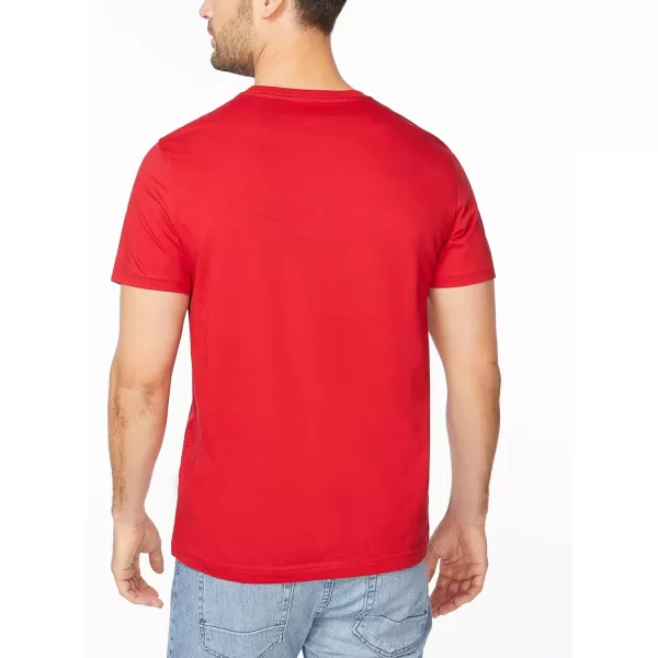 Nautica Mens Short Sleeve Solid Crew Neck TShirtNautica Red Solid