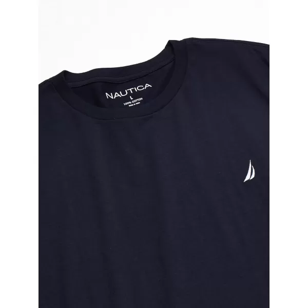 Nautica Mens Short Sleeve Solid Crew Neck TShirtNavy