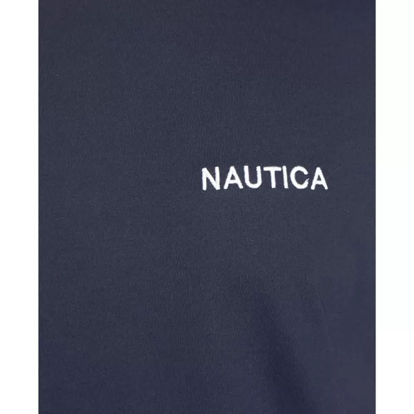 Nautica Mens Short Sleeve Solid Crew Neck TShirtNavy Solid