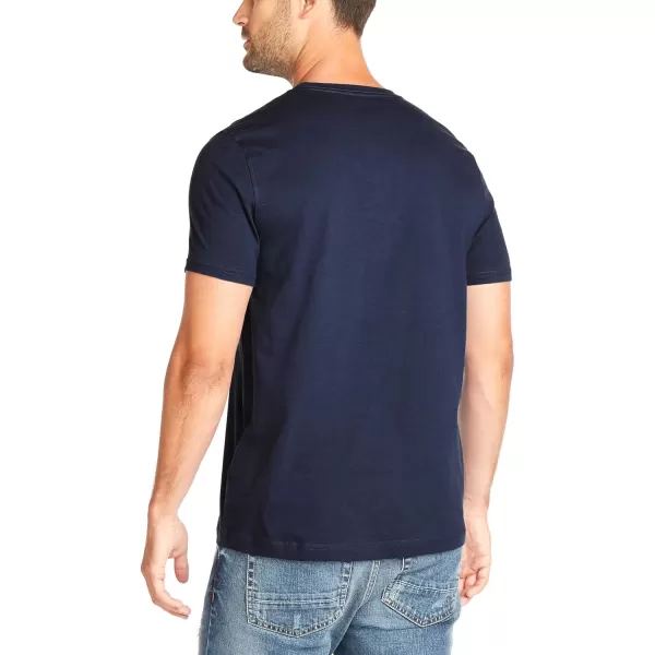 Nautica Mens Short Sleeve Solid Crew Neck TShirtNavy Solid