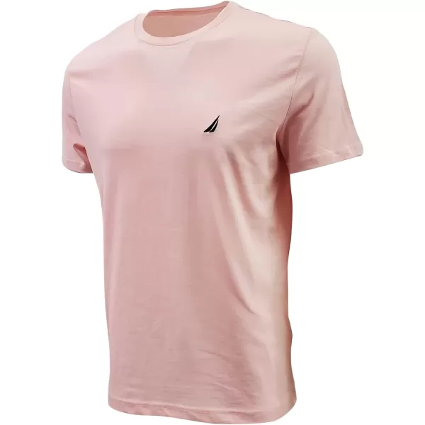 Nautica Mens Short Sleeve Solid Crew Neck TShirtOasis Pink