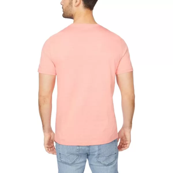 Nautica Mens Short Sleeve Solid Crew Neck TShirtPale Coral Solid