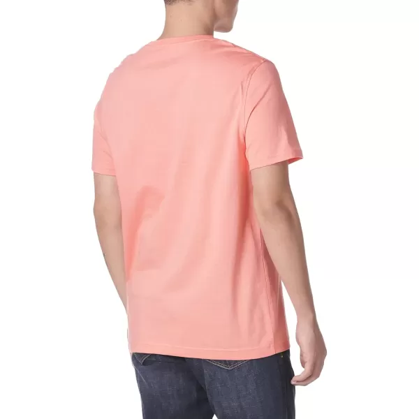 Nautica Mens Short Sleeve Solid Crew Neck TShirtPale Coral Solid