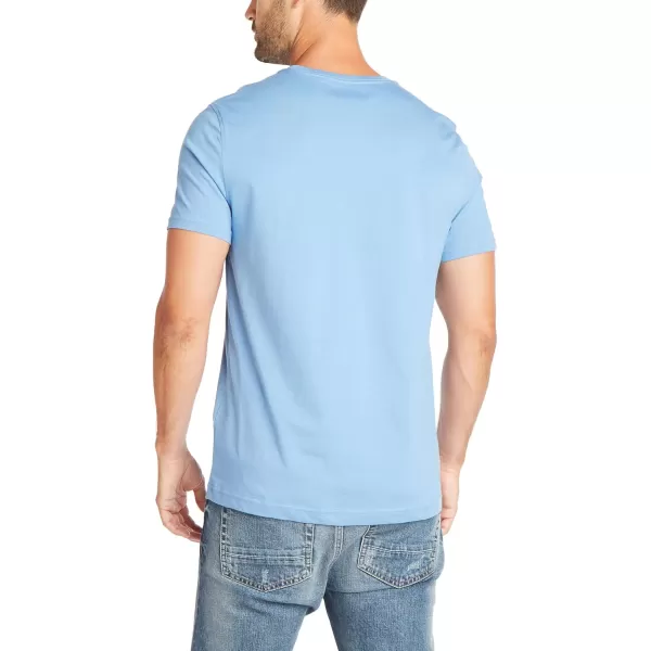 Nautica Mens Short Sleeve Solid Crew Neck TShirtRivieria Blue Solid