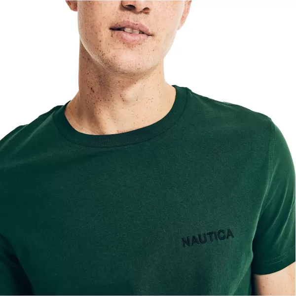 Nautica Mens Short Sleeve Solid Crew Neck TShirtTidal Green Solid