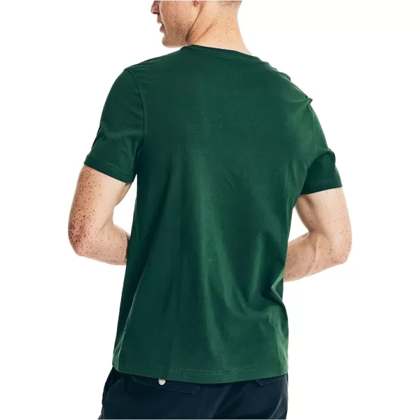 Nautica Mens Short Sleeve Solid Crew Neck TShirtTidal Green Solid