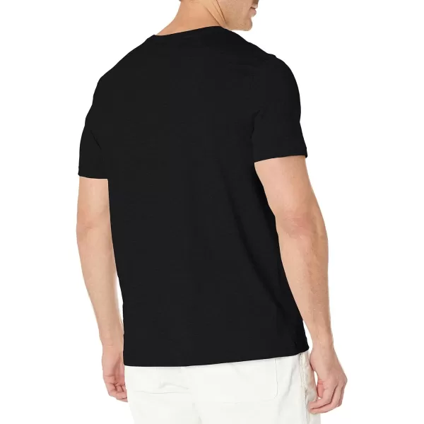 Nautica Mens Short Sleeve Solid Crew Neck TShirtTrue Black Solid