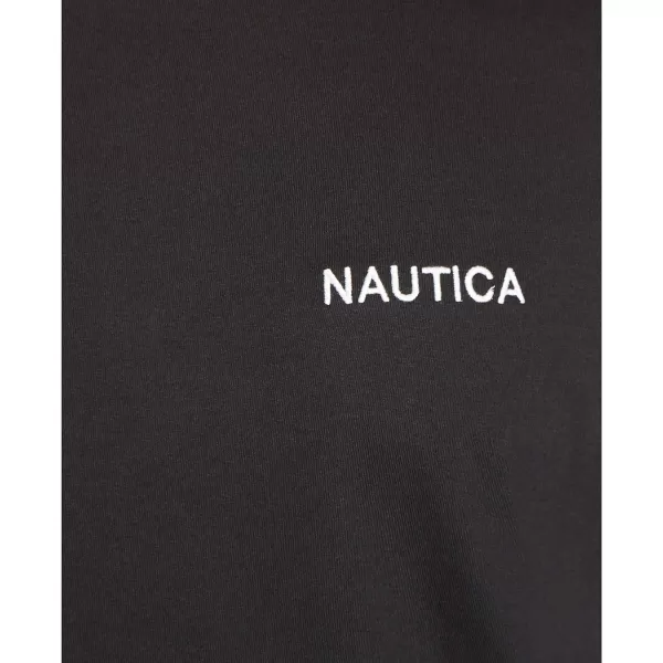 Nautica Mens Short Sleeve Solid Crew Neck TShirtTrue Black Solid