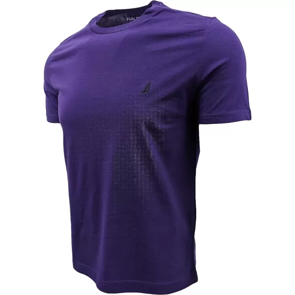 Nautica Mens Short Sleeve Solid Crew Neck TShirtViolet Wave