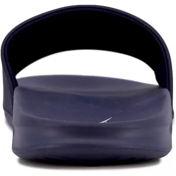 Nautica Mens Shower Sandals Open Toe Soft Slide House Slipper for Indoor amp OutdoorBertran Navy