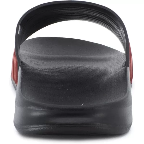 Nautica Mens Shower Sandals Open Toe Soft Slide House Slipper for Indoor amp OutdoorBlackharpp