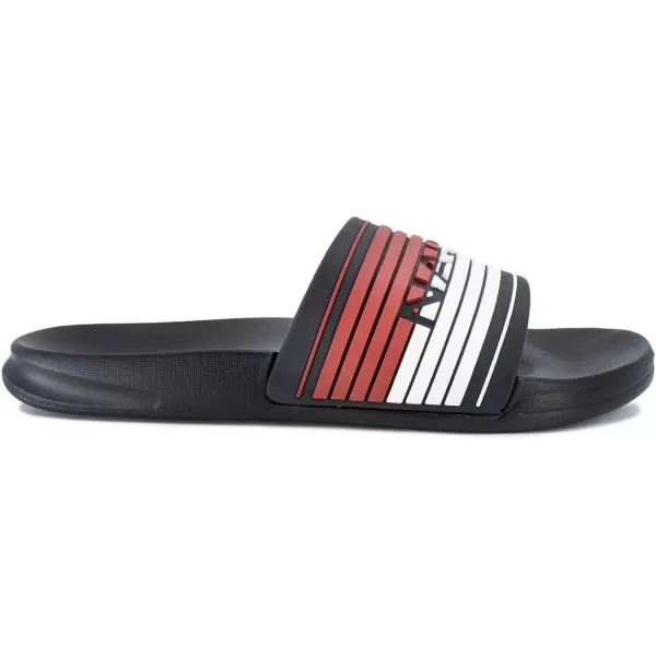 Nautica Mens Shower Sandals Open Toe Soft Slide House Slipper for Indoor amp OutdoorBlackharpp