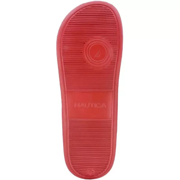 Nautica Mens Shower Sandals Open Toe Soft Slide House Slipper for Indoor amp OutdoorNautical Map Rivo
