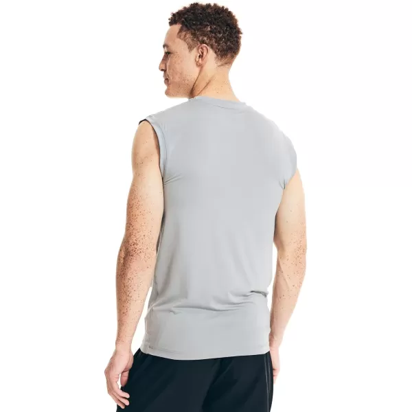 Nautica Mens Sleeveless Base Layer Solid Athletic Muscle Tank TopGrey