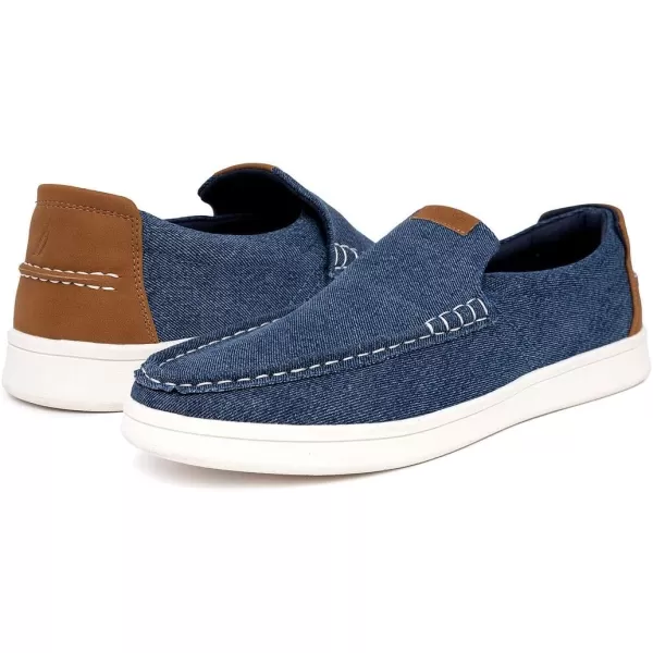 Nautica Mens SlipOn Loafers Casual Moc Toe Sneakers Boat Shoes Slipper for Men  Lightweight Comfortable  BreathableBlue Denim