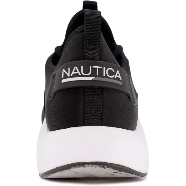 Nautica Mens Sneakers Athletic Comfortable Casual LaceUp Fashion Walking ShoesBlack Charcoal Niro