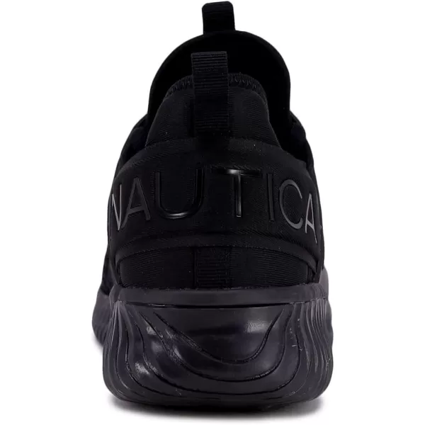 Nautica Mens Sneakers Athletic Comfortable Casual LaceUp Fashion Walking ShoesBlack Mono Rainey Sport