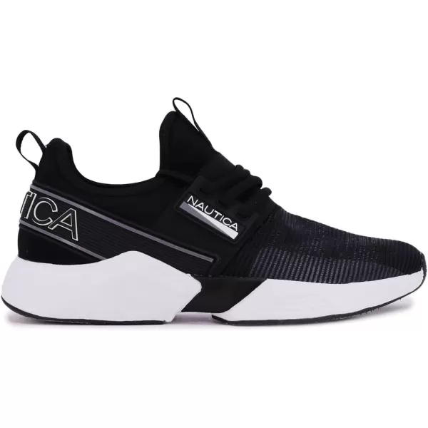 Nautica Mens Sneakers Athletic Comfortable Casual LaceUp Fashion Walking ShoesBlack Nuray 2