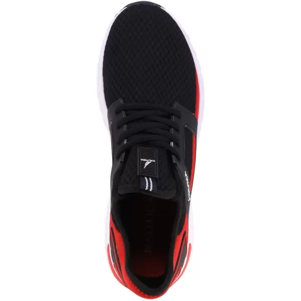 Nautica Mens Sneakers Athletic Comfortable Casual LaceUp Fashion Walking ShoesBlack Red 1 Arano