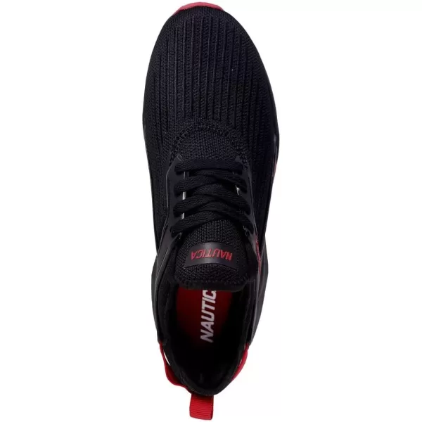 Nautica Mens Sneakers Athletic Comfortable Casual LaceUp Fashion Walking ShoesBlack Red Andino 2