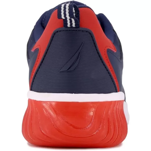 Nautica Mens Sneakers Athletic Comfortable Casual LaceUp Fashion Walking ShoesNavy Red Angler