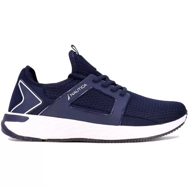 Nautica Mens Sneakers Athletic Comfortable Casual LaceUp Fashion Walking ShoesNavy White 1 Arano