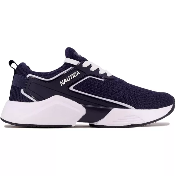 Nautica Mens Sneakers Athletic Comfortable Casual LaceUp Fashion Walking ShoesNavy White Andino 2